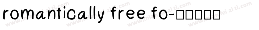 romantically free fo字体转换
